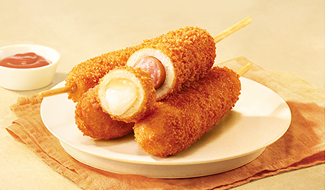 올바르고 반듯한</br>
치즈 찹쌀 핫도그

